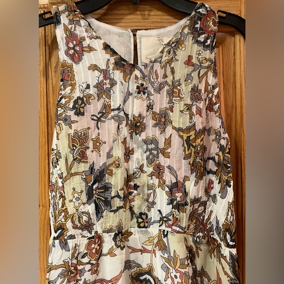 Anthropologie Free People One Fine Day Terrace Sleeveless Floral Midi Dress Sz 2 - Picture 3 of 13